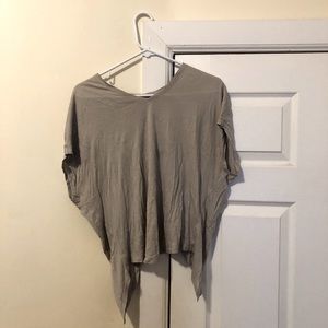 lululemon gray pima cotton open back t-shirt